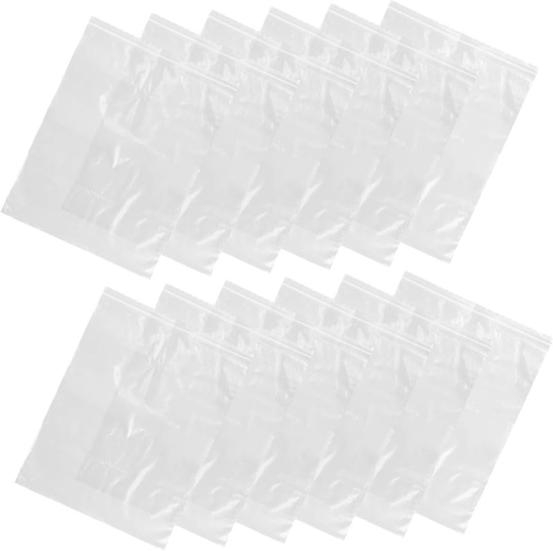 GLEAVI 12 حزمة من أكياس التخزين البلاستيكية الشفافة الكبيرة جدًا القابلة للإغلاق للملابس والسفر وتنظيم المنزل - Image 1